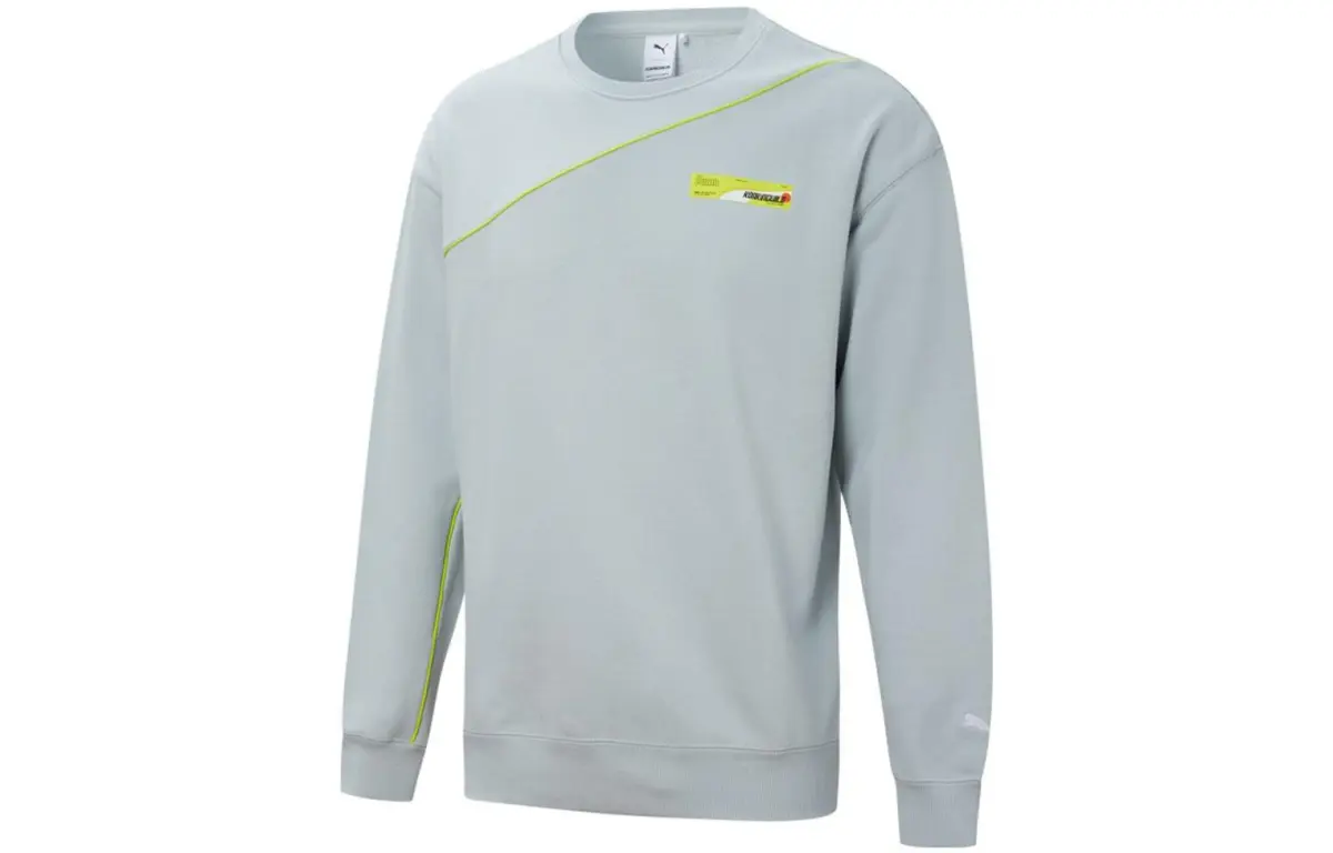 PUMA Sweatshirts Men's Blue Crew Neck Moderate Regular