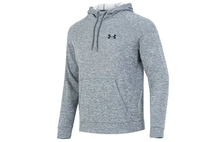 Under Armour Fleece Sweatshirts Men's Gray Hooded Moderate Straight Fit