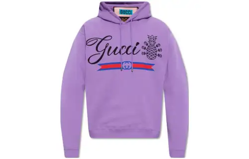 GUCCI Pineapple SS23 Sweatshirt Men's Purple