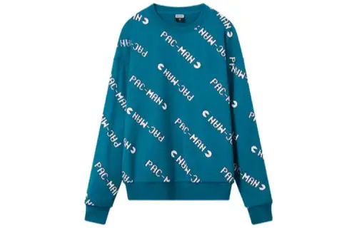 ANTA Life Collection Sweatshirts Men's Turquoise Crew Neck Moderate Regular
