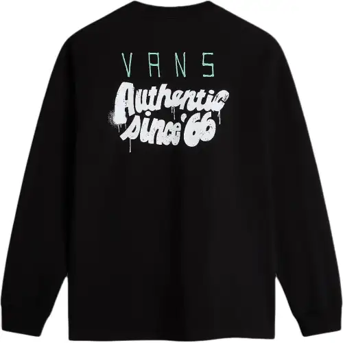 Vans OG SPRAY T Shirts Men's Black Crew Neck Moderate Other