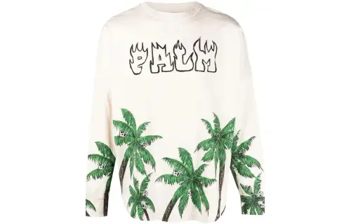 Palm Angels palm-print cotton sweatshirt