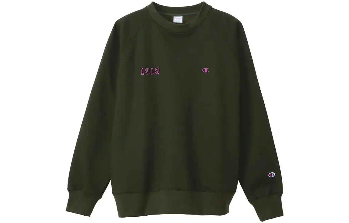 Champion FW22 Champion Classic Small Logo Thickened Fleece Lined Without Hood Pullover Casual Sports Sweatshirt