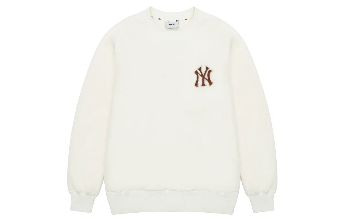 MLB New York Yankees Sweatshirts Unisex White Crew Neck Thickened Other