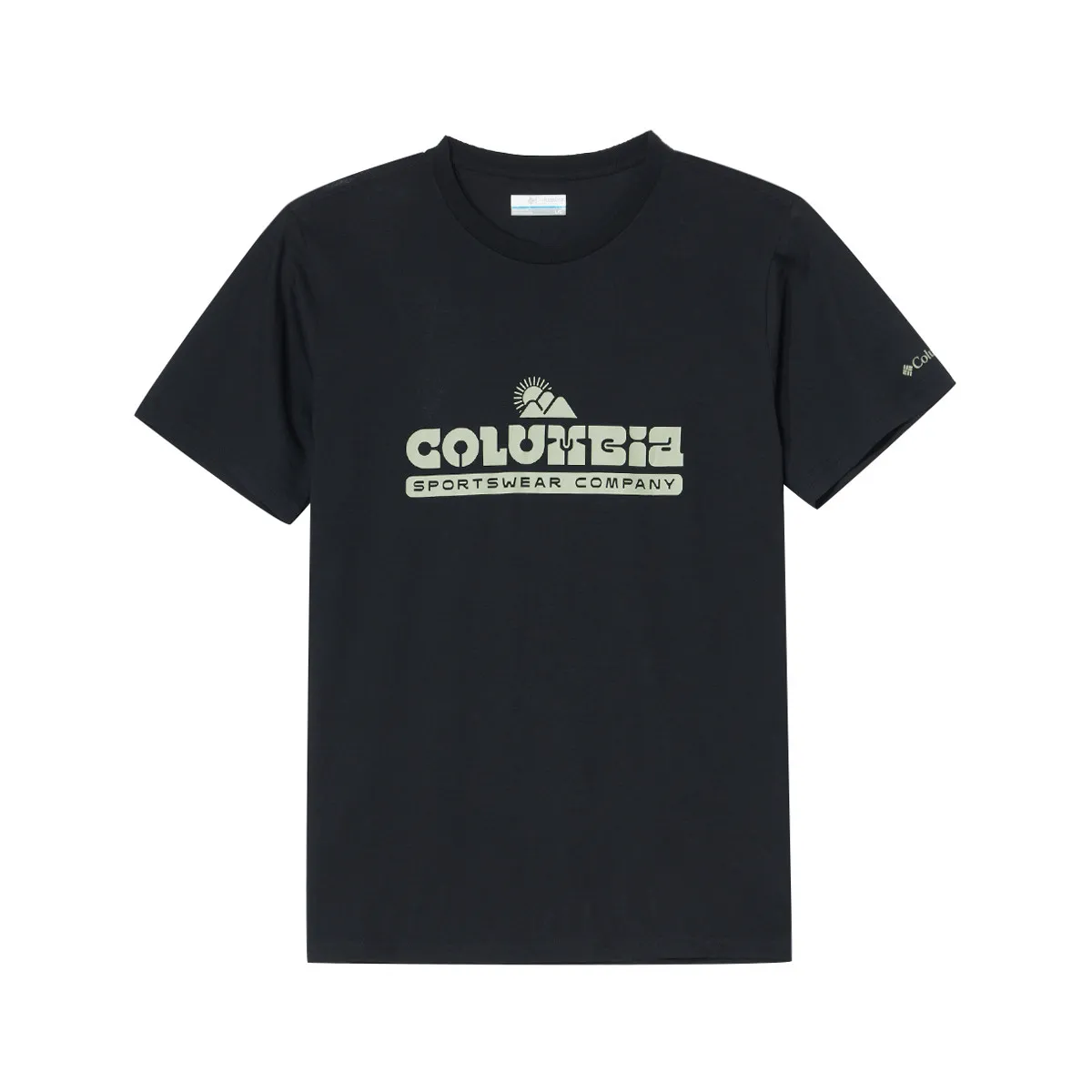 Columbia T-Shirts Unisex Black Crew Neck Moderate