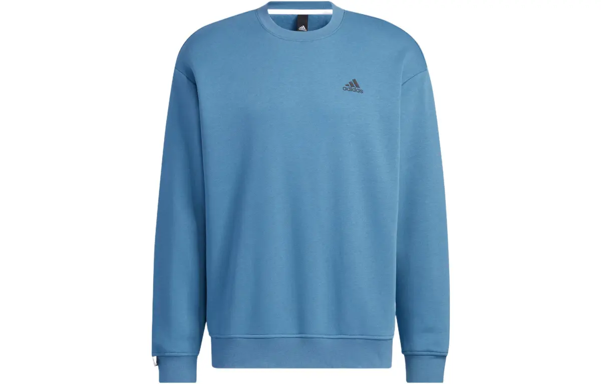 Adidas Sweatshirts Unisex Blue Crew Neck Moderate Regular