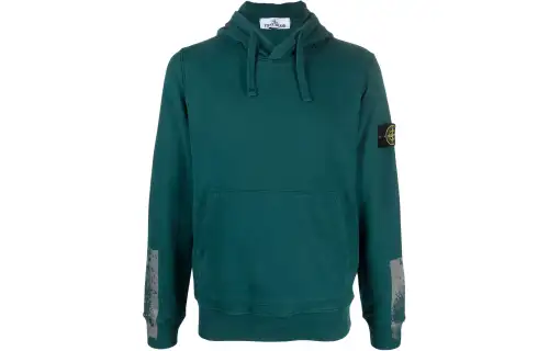 Stone Island Compass-motif cotton hoodie