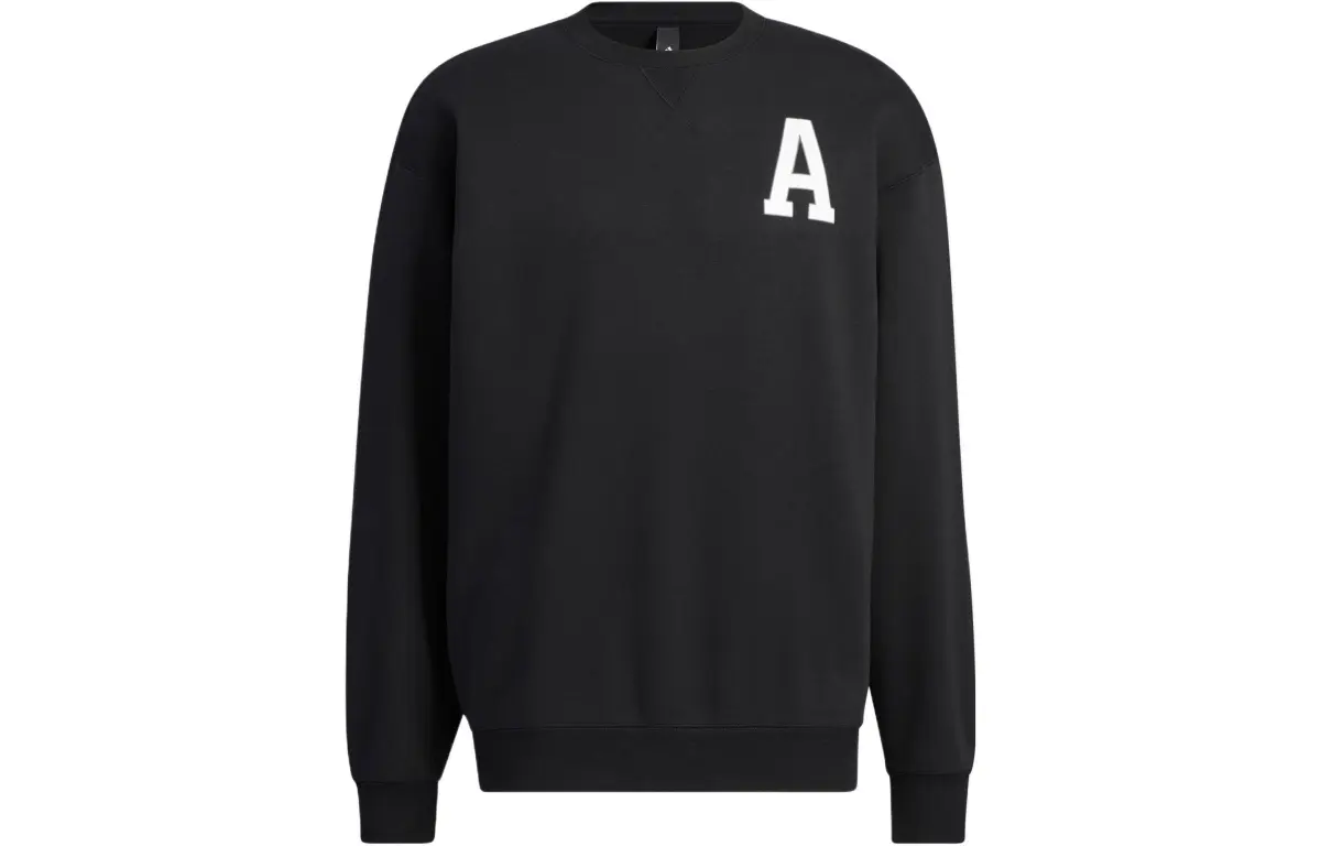 Adidas Sweatshirts Unisex Black Crew Neck Moderate Regular