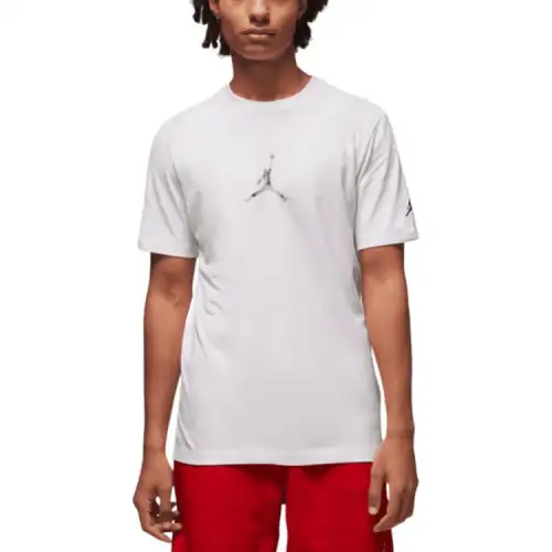 Jordan T Shirts Men's White Crew Neck Moderate Straight Fit