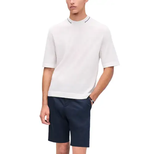 HERMES T Shirts Men's White Crew Neck Moderate