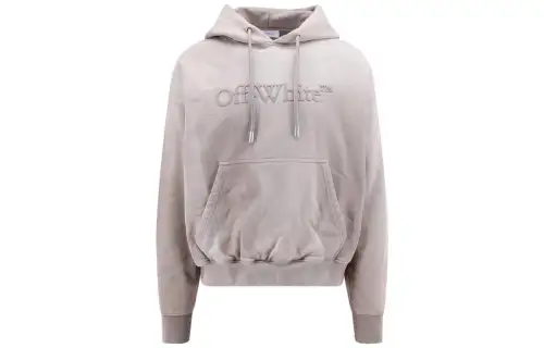OFF-WHITE Logo Detailed Drawstring Hoodie