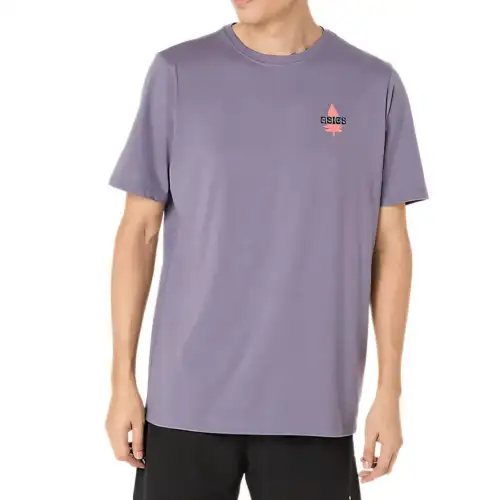 Asics T Shirt Unisex Gray Purple