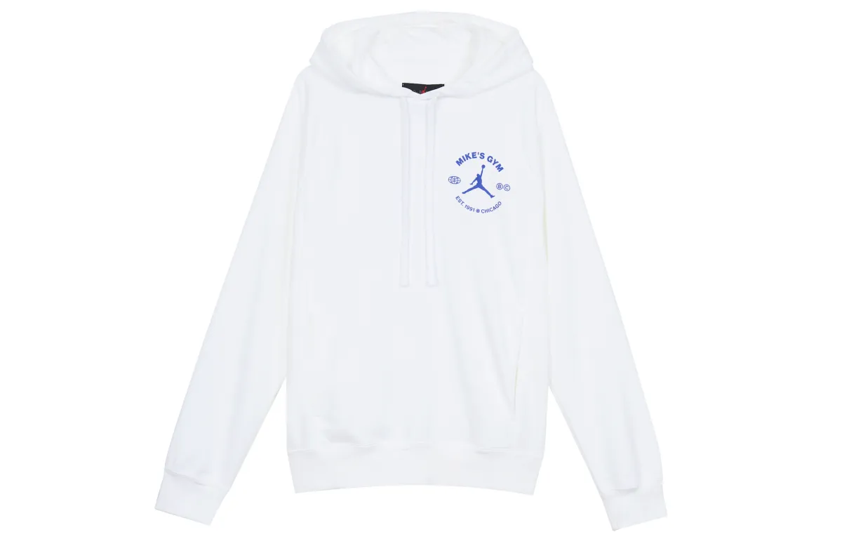 Jordan Sweatshirts Men's White Hooded Moderate Straight Fit
