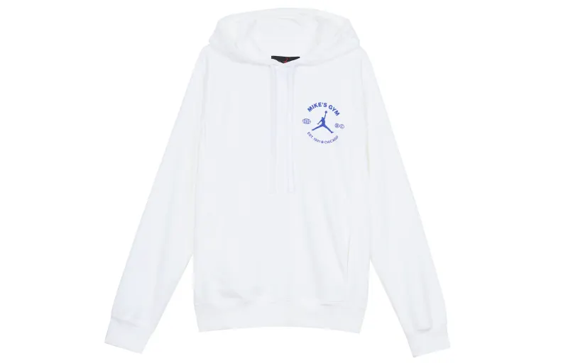 Jordan Sweatshirts Men's White Hooded Moderate Regular