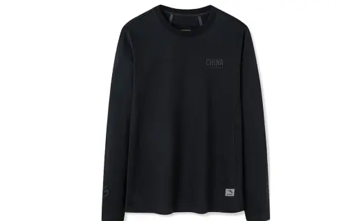 ANTA Sweatshirts Men's Black Crew Neck Moderate Regular