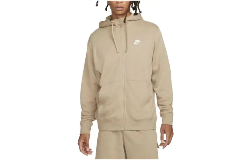 Nike Sweatshirts Men's Khaki Hooded Moderate Regular