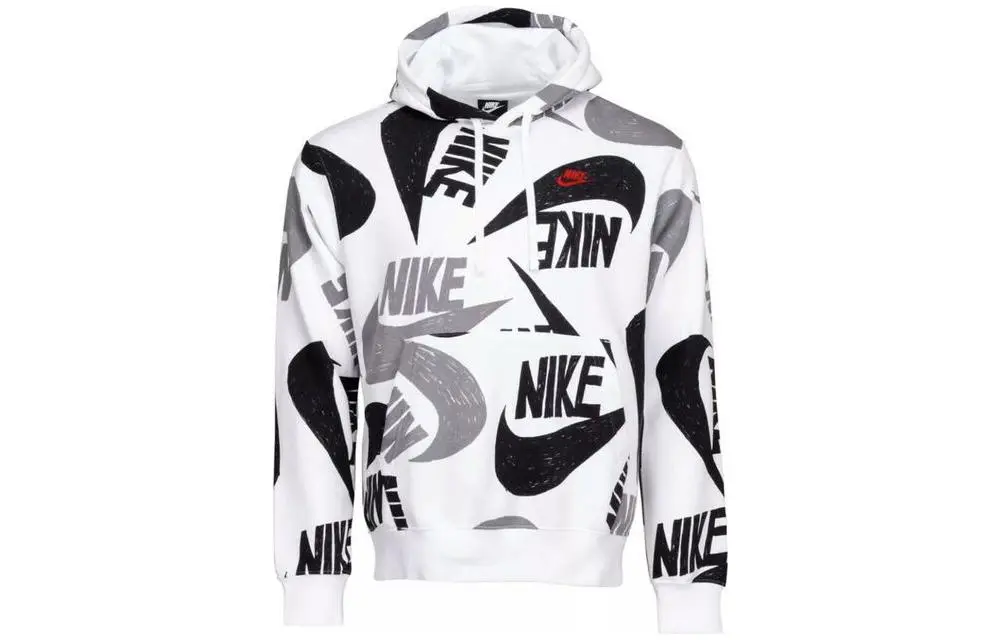 Nike Sweatshirts Men's White Hooded Moderate Regular