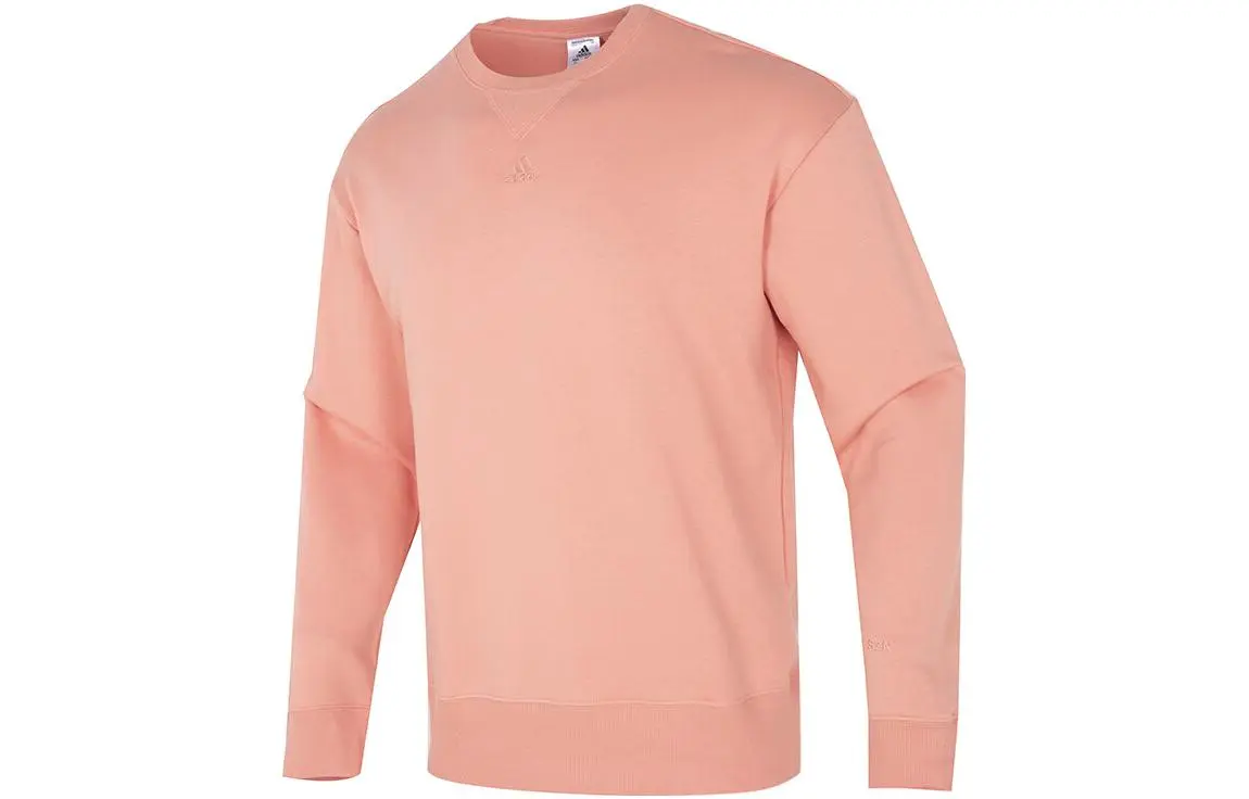 Adidas Sweatshirts Unisex Pink Crew Neck Moderate Straight Fit