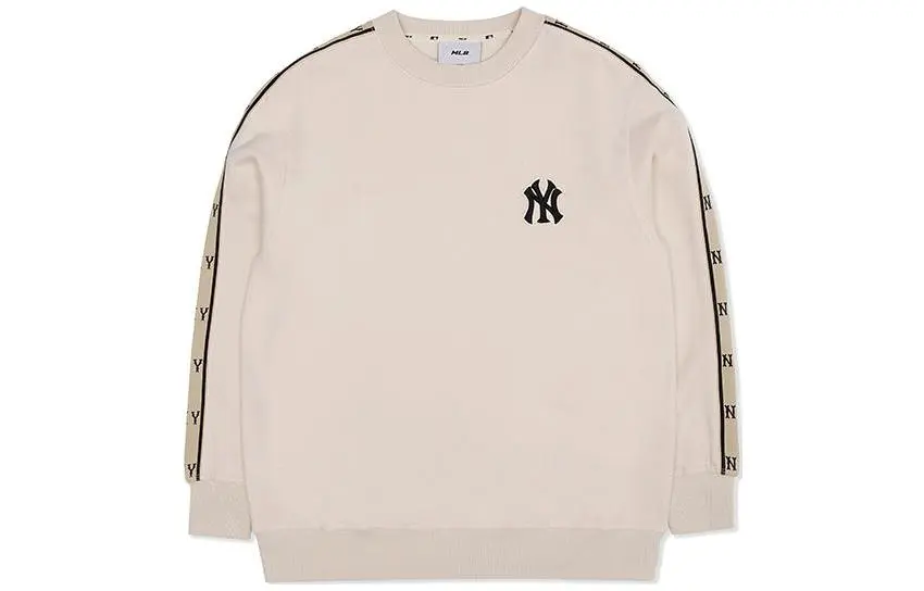 MLB Sweatshirts Unisex Cream Crew Neck Moderate