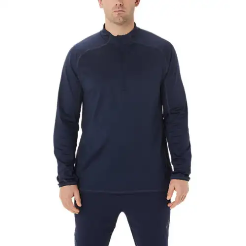 ASICS T Shirts Men's Blue Crew Neck Moderate
