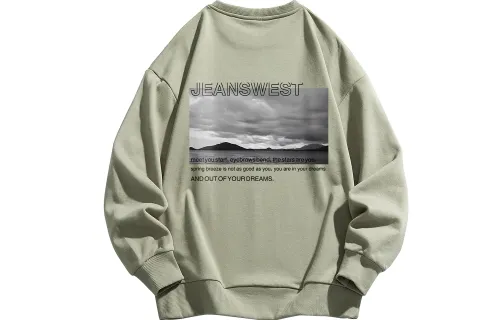 JEANSWEST Sweatshirts Unisex Crew Neck Moderate Regular