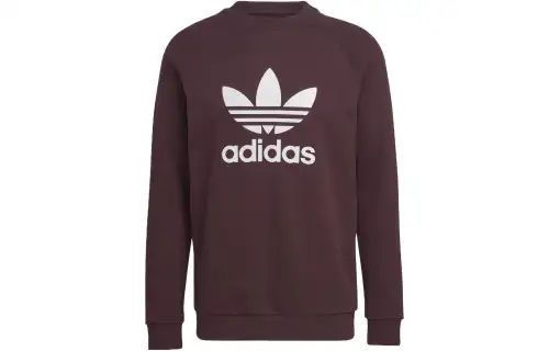 Adidas Originals Sweatshirts Men's Red Crew Neck Moderate