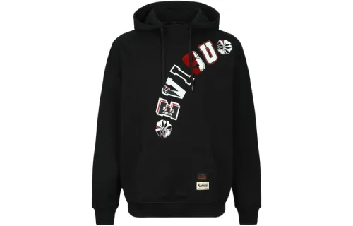 EVISU Sweatshirts Unisex Black Hooded Moderate Regular