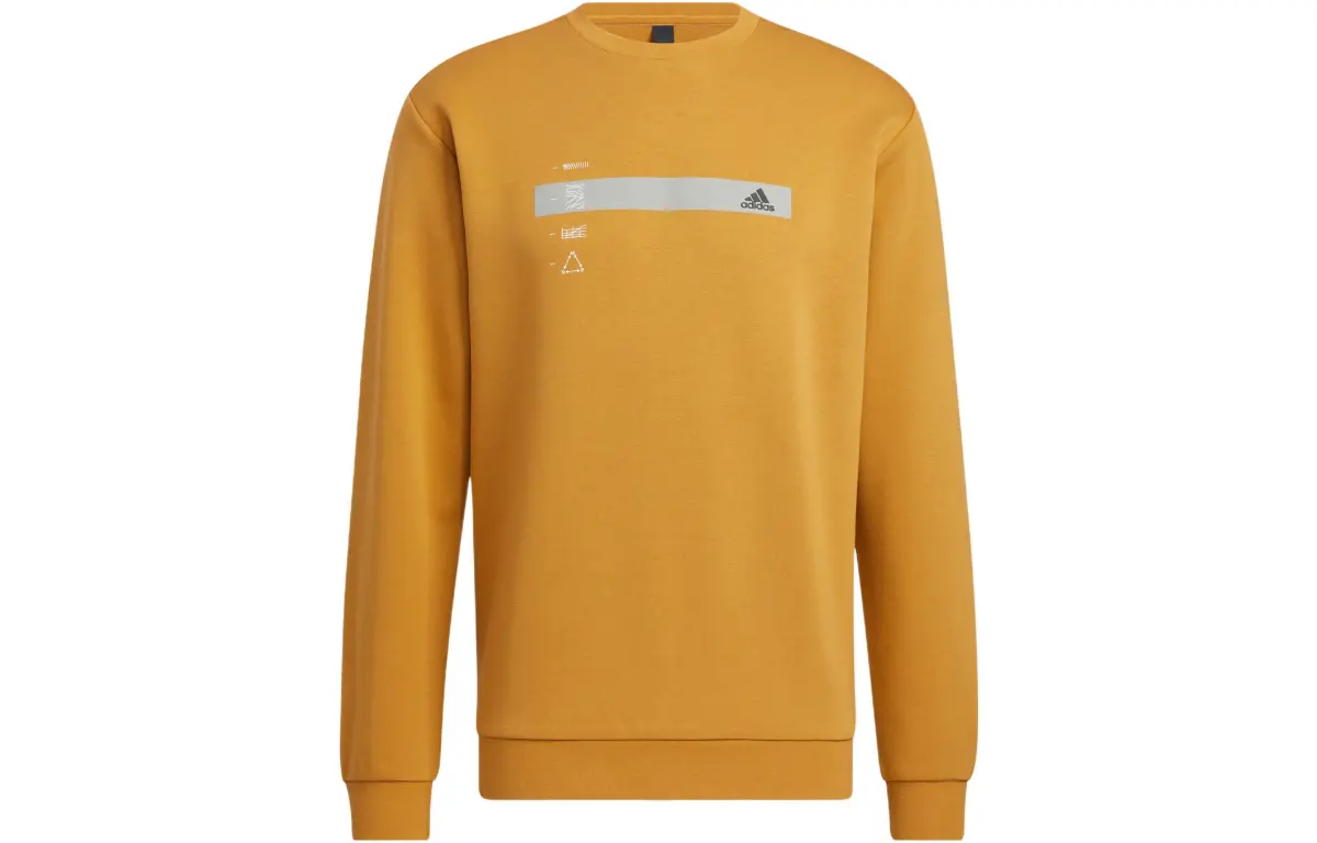 Adidas Sweatshirts Men's Yellow Crew Neck Moderate Other