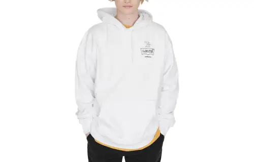 Levis Sweatshirts Men's White Hooded Moderate Regular