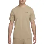 Nike T Shirts Men's Khaki Crew Neck Moderate Straight Fit