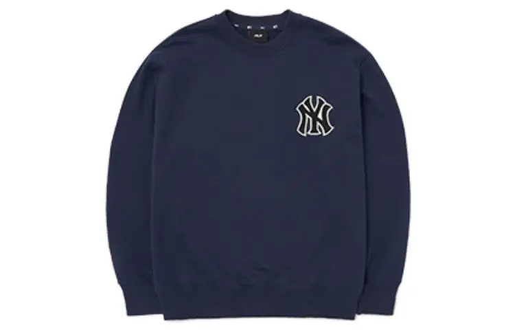MLB Sweatshirts Unisex Dark Marine Blue Crew Neck Moderate