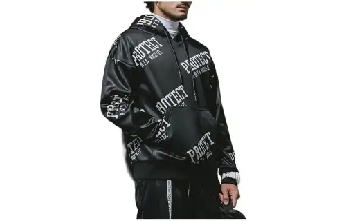 ANTA Sweatshirts Men's Black Hooded Moderate Regular