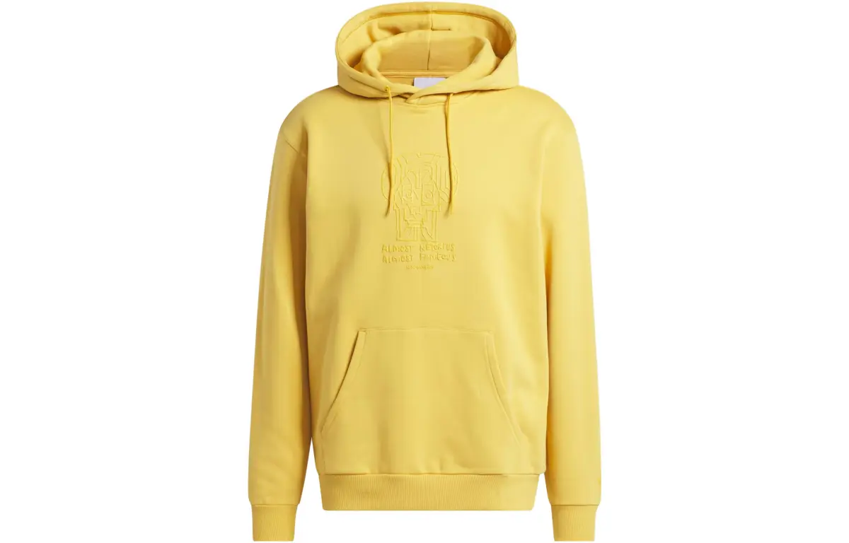 Adidas SHMOOFOIL Sweatshirts Men's Yellow Hooded Moderate Regular