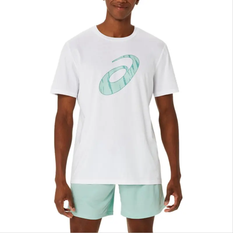 Asics SHORT SLEEVE TOP SEASONAL LOGO GRAPHIC T Shirt Men's Bright White