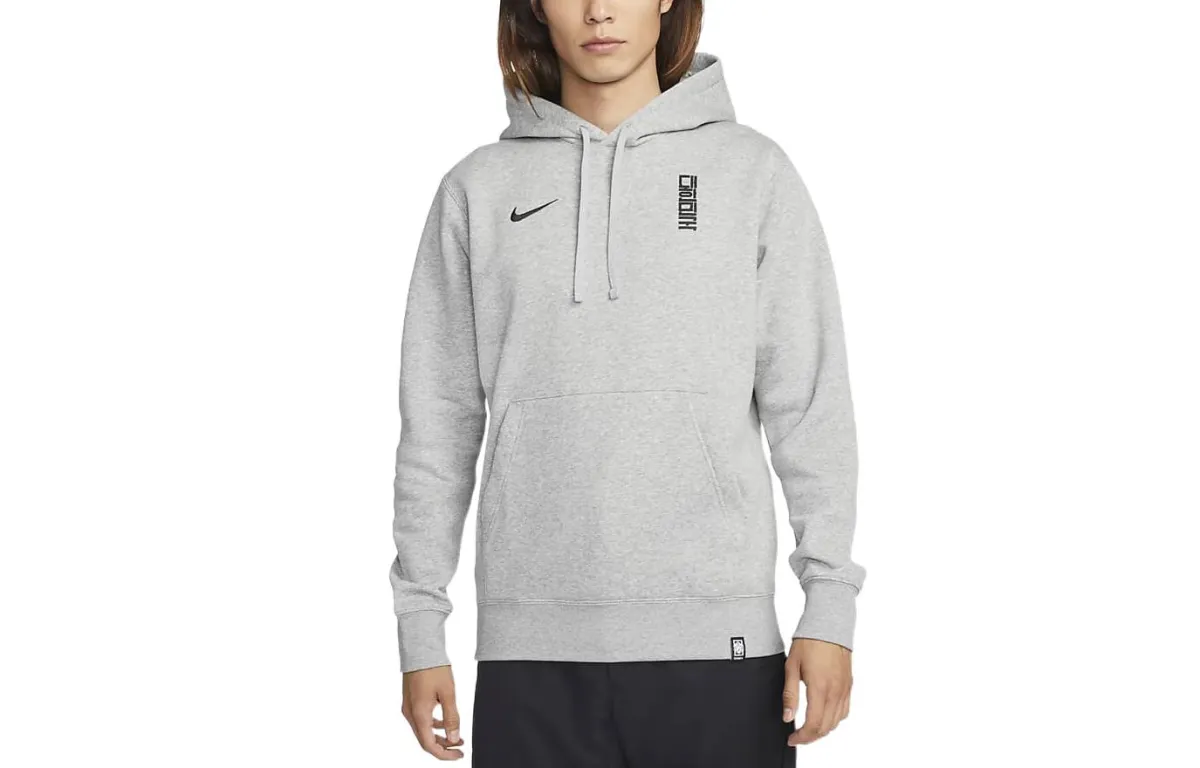 Nike Sweatshirts Men's Gray Hooded Moderate