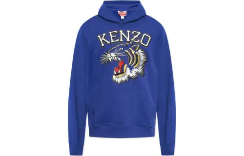 KENZO Tiger Embroidered Kangaroo-Pocketed Hoodie