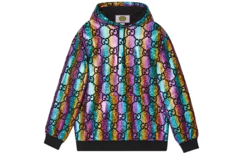 GUCCI Sweatshirts Men's Multicolor Hooded Moderate Regular