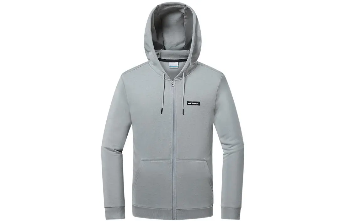 Columbia Sweatshirts Men's Gray Hooded Moderate Cardigan