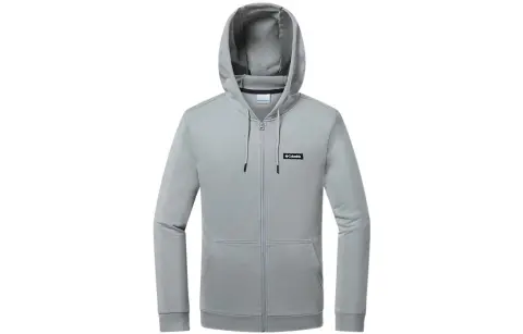 Columbia Sweatshirts Men's Gray Hooded Moderate Cardigan