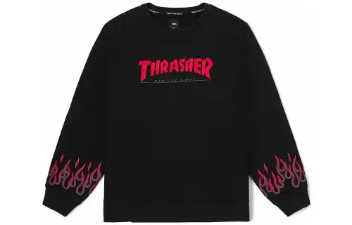 Vans x THRASHER FLAME THRASHER Sweatshirt Unisex Black