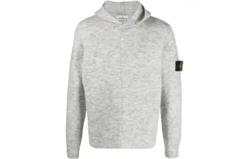 STONE ISLAND Sweatshirts Men's Gray Hooded Moderate Regular