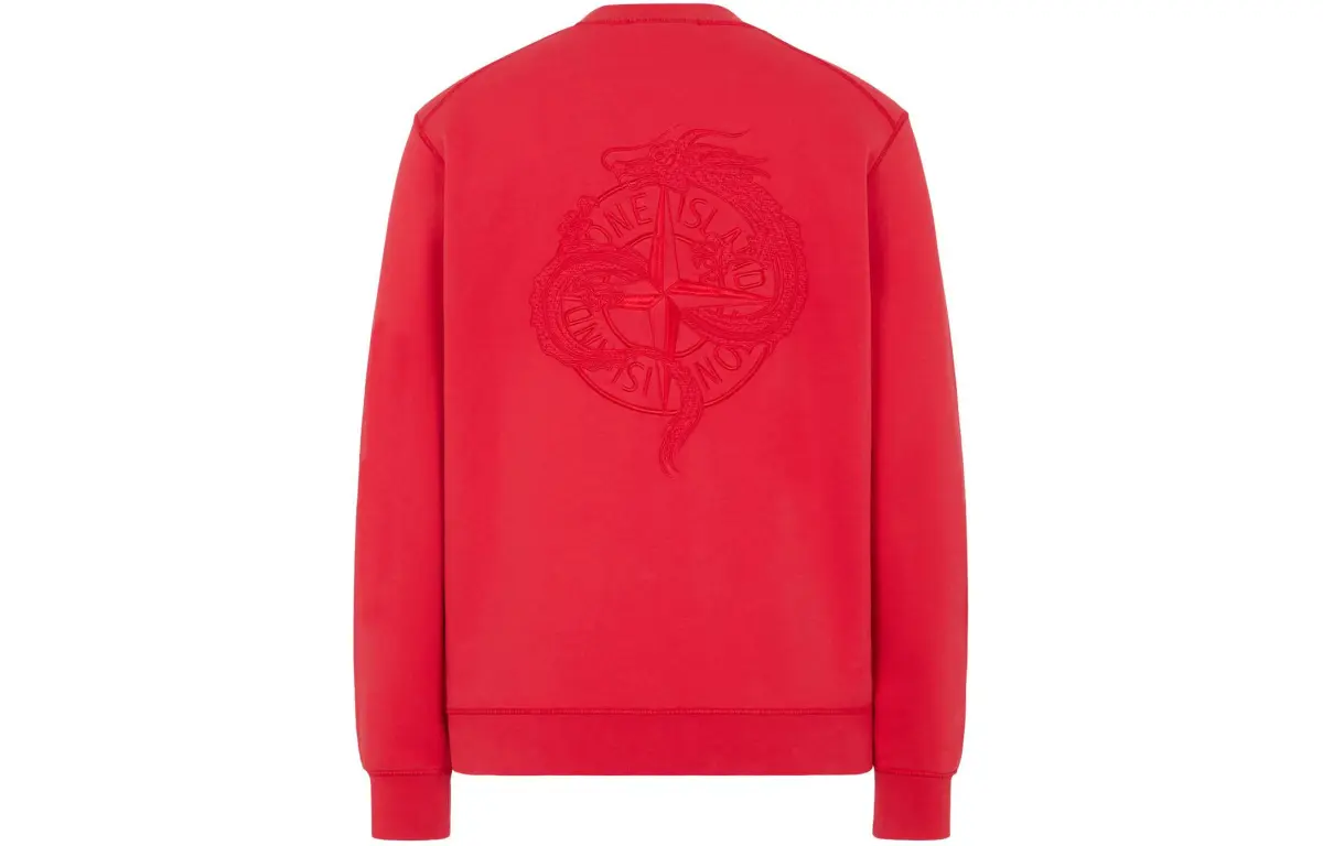 STONE ISLAND Year Of The Dragon Special Collection Sweatshirt Unisex Red