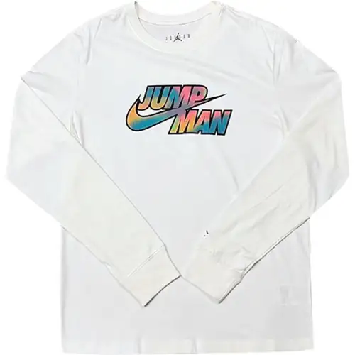 Jordan Sweatshirts Unisex White Crew Neck Moderate Regular
