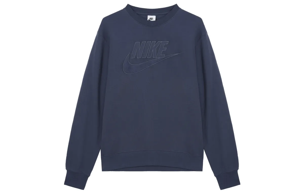 Nike Sweatshirts Men's Blue Crew Neck Moderate Regular