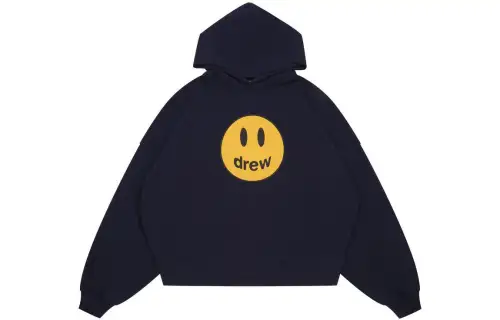 Drew house Sweatshirts Unisex Dark Marine Blue Hooded Thickened Regular