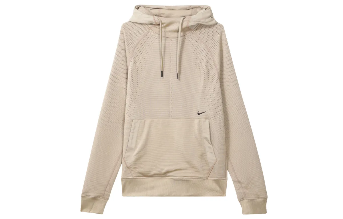 Nike Sweatshirts Men's Khaki Hooded Moderate Regular