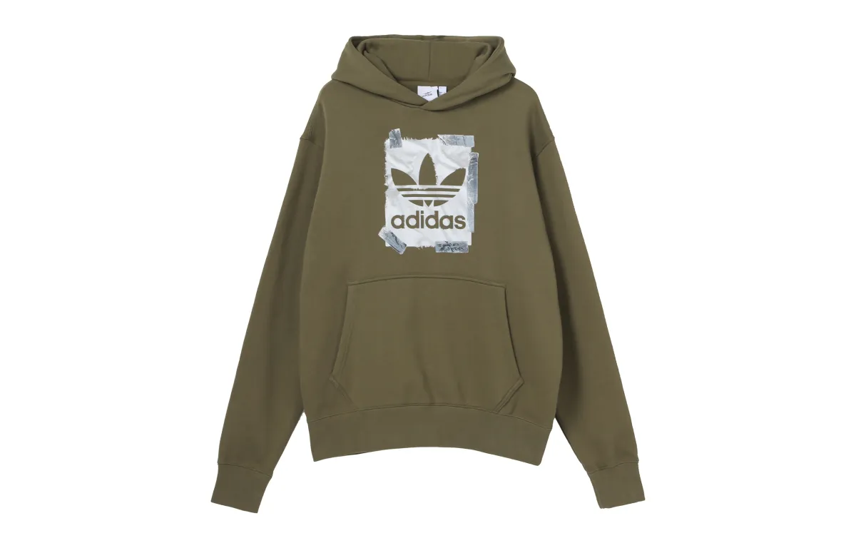 Adidas Originals Sweatshirts Unisex Green Hooded Moderate Regular