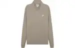 Nike Sweatshirts Men's Khaki Stand Collar Moderate Regular