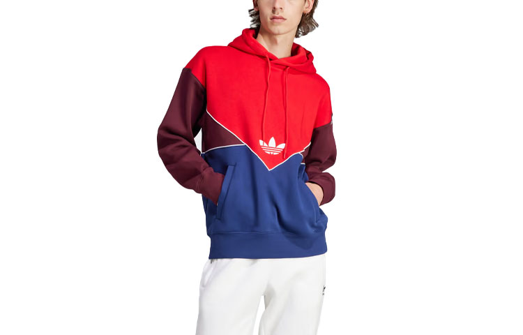 Adidas Originals Seasonal Archive Sweatshirts Men's Scarlet Hooded Moderate Regular