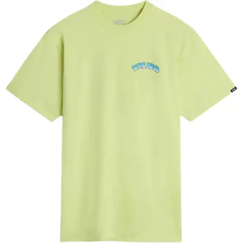 Vans T Shirts Men's Yellow Crew Neck Moderate Straight Fit